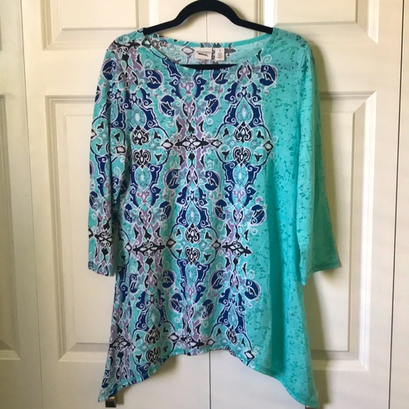 CHICO’S WEEKEND SHARK BITE TUNIC, SIZE 1 - Picture 1 of 2